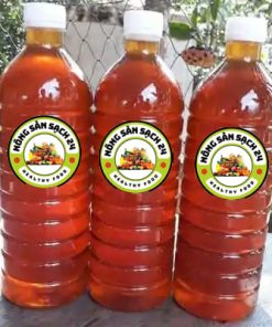 Mật ong hoa nhãn nguyên chất chai 1 lít tại Nông sản sạch 24
