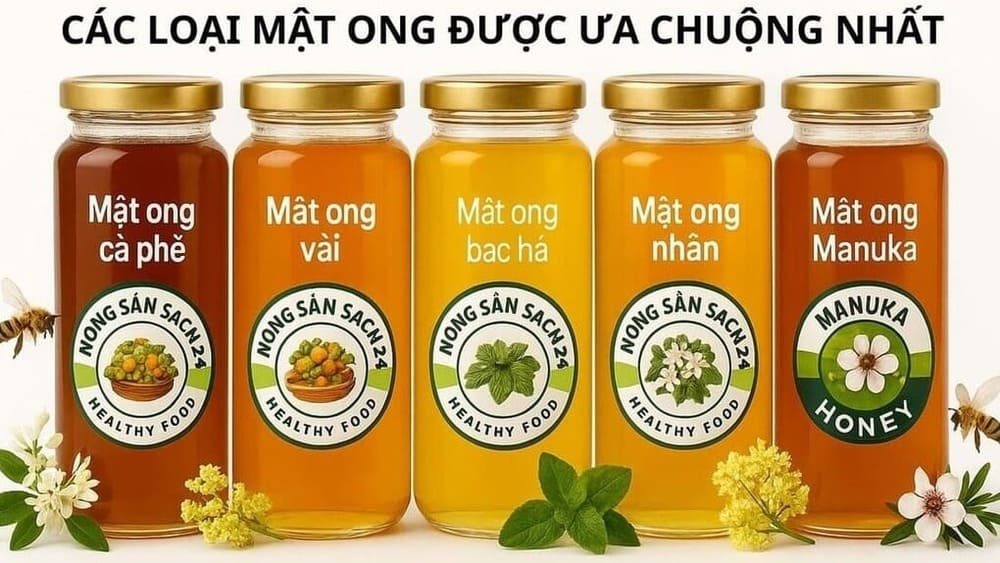 ð¿Các loại mật ong Top 1 hiện nay, So sánh, phân biệt⚖️! 1 Các loại mật ong trên thị trường