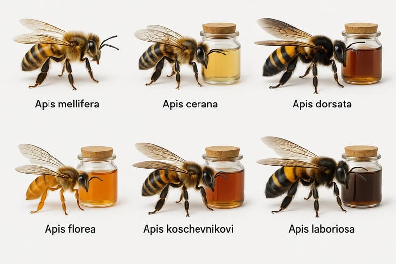 ð¿Các loại mật ong Top 1 hiện nay, So sánh, phân biệt⚖️! 5 Các loại ong lấy mật phổ biến