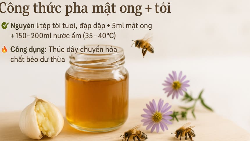 Cách uống mật ong giảm cân với tỏi