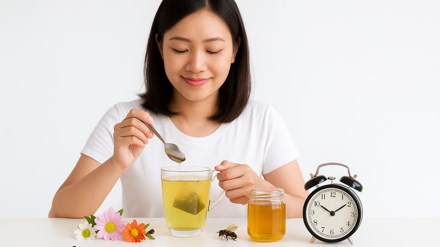 Cách uống mật ong giảm cân với trà xanh