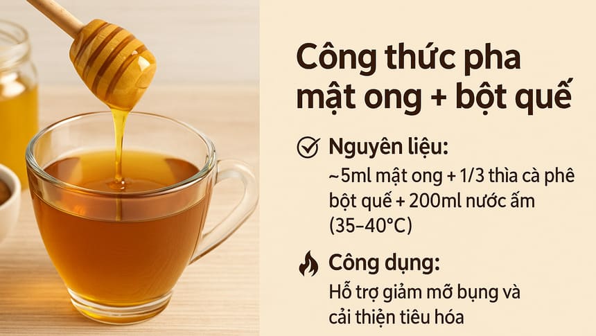 Cách uống mật ong giúp giảm cân với bột quế nguyên chất