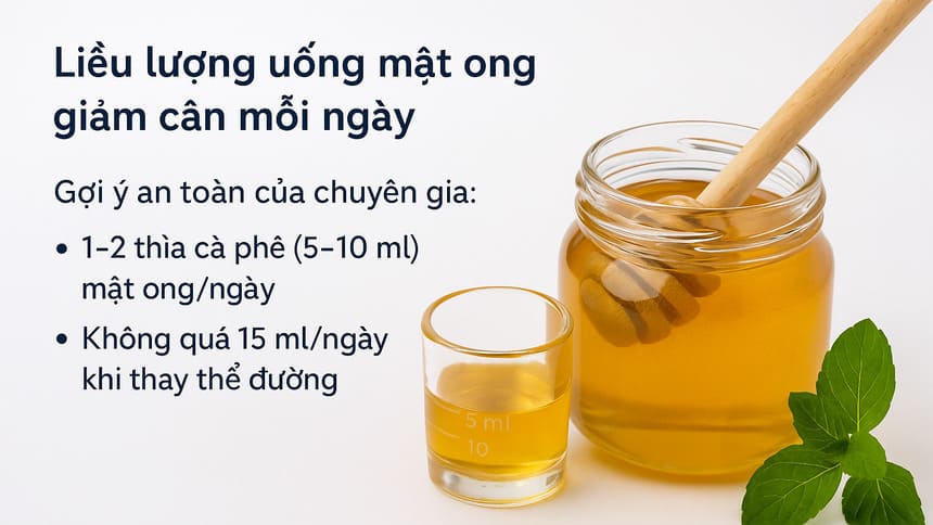 Liều lượng uống mật ong giảm cân trong ngày