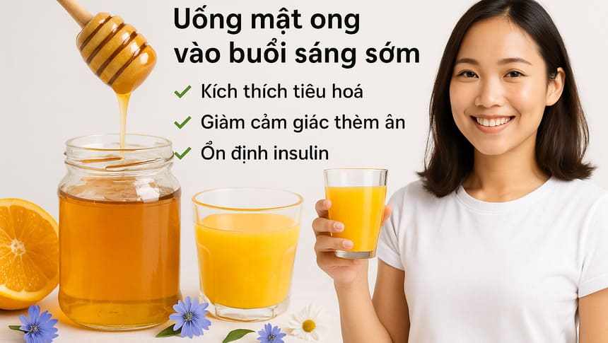 Uống mật ong giảm cân tốt nhất vào buổi sáng