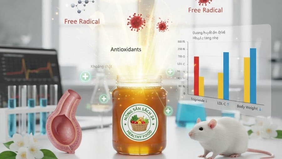 Máu nhiễm mỡ có uống được mật ong không? 8 cách uống đúng 9 Thử nghiệm tác dụng của mật ong trong giảm mỡ máu ở chuột