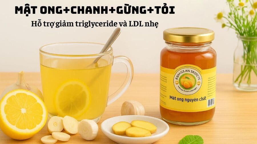 Máu nhiễm mỡ có uống được mật ong không? 8 cách uống đúng 23 Cách uống chanh gừng mật ong kết hợp với tỏi giảm mỡ máu