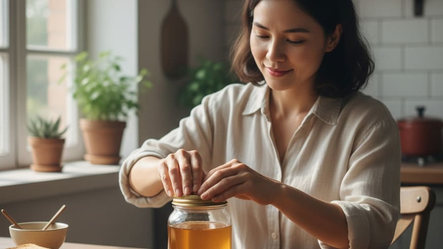 Bật mí 4 cách xử lý mật ong bị sủi bọt tại nhà hiệu quả nhất 23 Đóng chặt nắp chai hạn chế mật ong bị sủi bọt nhiều.