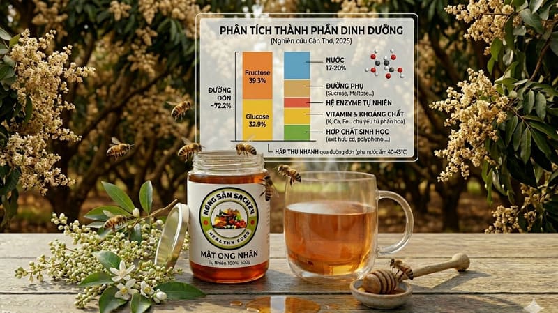 Uống nước ấm với mật ong có tác dụng gì? Uống khi nào? 3 Mật ong có những thành phần dinh dưỡng gì?