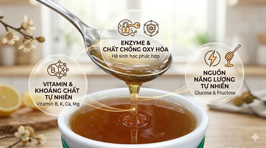 Thành phần của mật ong hoa nhãn